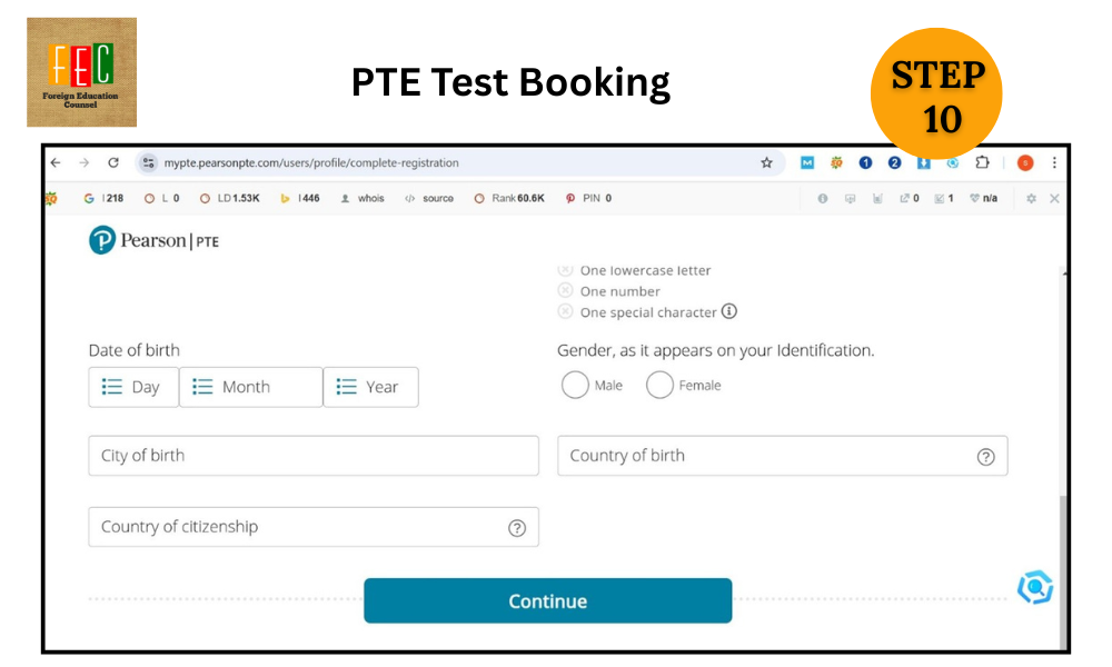pte test fee