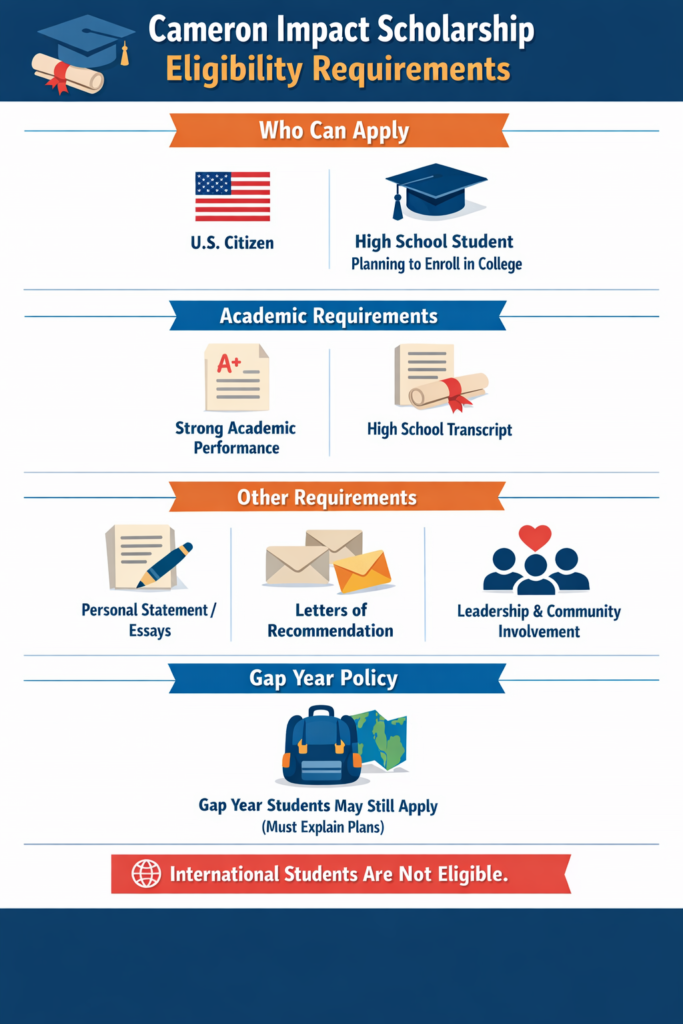 Cameron impact scholarship